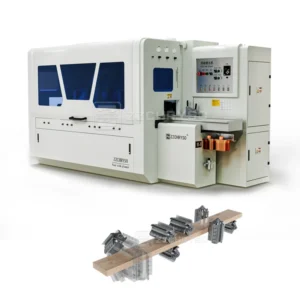 7 Axis CNC 4 Sided Wood Moulding Machine Multi Axis 4 Side Planer Moulder