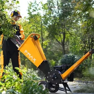 7HP CE Certified Dual Purpose Wood Chipper Household Commercial Garden Crusher with Gas Powered Shredding Wood Chipper