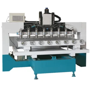 8 Heads 3D 4 Axis Multi Spindles Wood Carving CNC Router with Rotary DSP Control PLC Motor 2.2kW