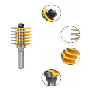 8mm 12mm Shank Finger Joint Router Bit Tapered for Woodworking and Panel Gluing