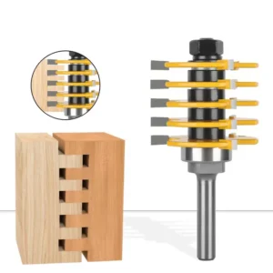 8mm Shank Finger Joint Router Bit Adjustable 3 Teeth Woodworking Milling Cutter Woodworking Tools