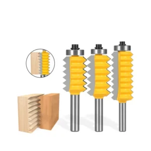 8mm Shank Raised Panel V Joint Glue Router Bit Woodworking Cone Tenon Milling Cutter Finger Joint Router Bit for Wood Splicing