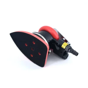 90*130mm Triangle Sander Machine Wood Pneumatic Orbital Sander Orbital Polisher Aluminum Plastics 9500RPM Grinding Polishing