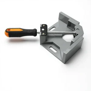 90 Degree Right Angle Clamp Silver Adjustable Aluminum Alloy DIY Assembly Quick Release Woodworking Fixture for Secure Joining