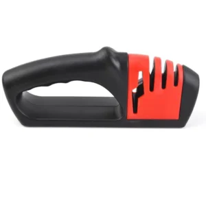 ABS Knife Sharpener for Kitchen Knives Scissors 4 in 1 Red Plastic Sharpening Tools