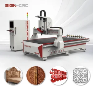 ATC 3 Axis CNC Router 1325 1530 with 9KW ATC Spindle Linear Tool Changer CNC Router for 3D Design Cabinet Furniture Acrylic Foam