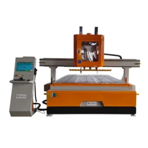 High Speed 2000×3000 ATC Wood Carving CNC Router Machine Multi Spindles Vertical Horizontal Drilling Bank 22kW Power Bearing