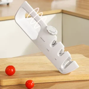 Adjustable Angle Kitchen Knife Sharpener Two Adjustable Sharpening Slots Non Slip Rubber Edge Grip Multifunctional Sharpeners