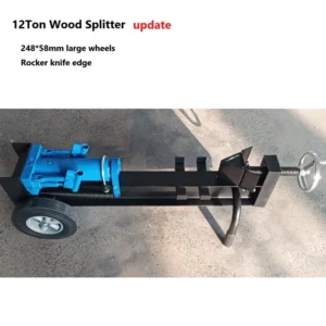 Adjustable Hand Wood Splitter 12ton Threaded Rod Hydraulic Cutter for Easy Movement Firewood Processor