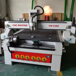 Advanced JX-1325 3/4 Axis CNC Wood Carver With Rotary Attachment for High Precision Table Sofa Leg Cylinder Carving