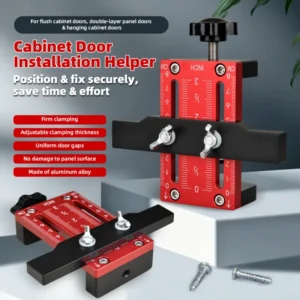 Aluminum Alloy Cabinet Door Installation Helper Jig Adjustable Door Mounting Support Clamp for Single Person Installation