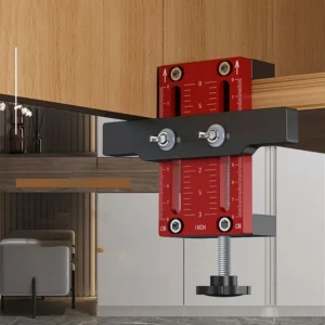 Aluminum Cabinet Door Installation Clamp Handle Locator Precision Measuring Drilling Tool for Wall Cabinet Mounting