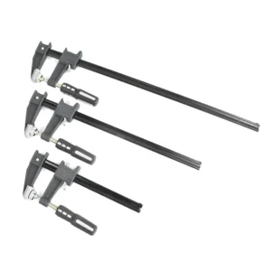 American Type Clamps for Woodworking Tools Adjustable and Quick Release Serrated Steel Rail F Clamp for Carpentry