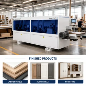 Auto Edge Banding Machine 5 Functions Integrated System High Precision Furniture Manufacturing Line