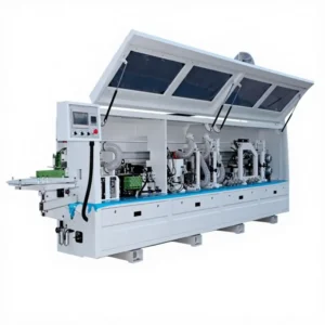 Automatic 8 Function PVC MDF Wood Edge Banding Machine with Pre milling Corner Trimming Grooving