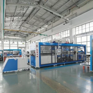 Automatic All-in-One Blister Vacuum Forming Machine Motor High Productivity PP/ABS/PET/PS/PE Thermoforming Food Boxes Egg Trays