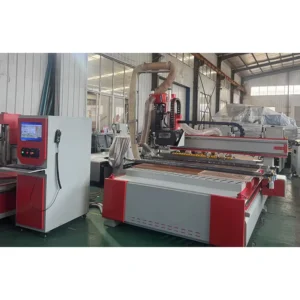 Automatic CNC Router Single Spindle Vacuum Table Syntec Motor Furniture Cabinet Door Drilling Cutting Center Production Line