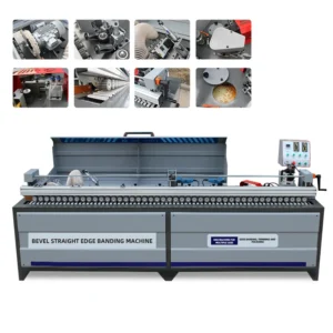 Automatic Edge Banding Machine with Gluing and Pre milling for Straight Line 45 Degree Bevel Edges Corner Rounding and Polishing