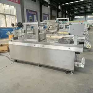 Automatic Electric Thermoforming Stretch Film Packaging Machine with Filling Pump for Dates Plastic Food Packaging Equipment