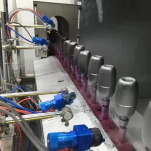 Automatic Electrostatic Spraying Coating System Rotary Disc Painting Line for Glass