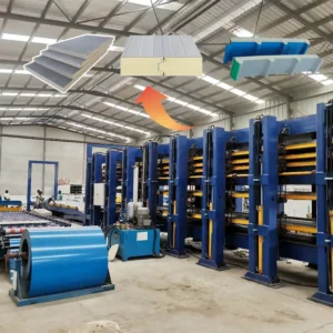 Automatic Foam Machinery with PLC Control and Pump for 3+3 Sandwich Panels Discontinuous Polyurethane Sandwich Panel Equipment