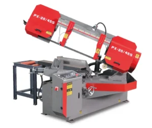 Automatic Horizontal Band Saw Machine GB4250X Industrial Metal Cutting 60m/min 7.5KW Motor PLC Core Pump Gear Engine