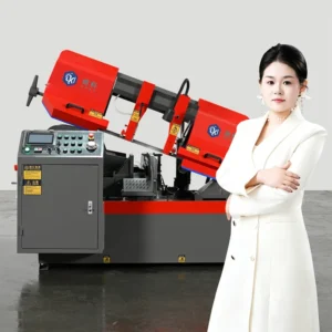 Automatic Horizontal Metal Cutting Band Saw Machine 7.5kW Capacity Gear Core Mechanical Tension Motor