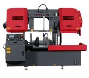Automatic Horizontal Metal Cutting Band Saw Machine with Mechanical Tension Motor 7.5kW Power 330mm Cutting Capacity