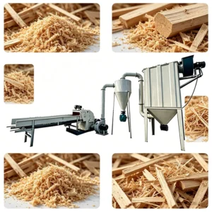 Automatic No Middleman Forced feed Wood Grinder & Crusher Adjustable 3 20mm Screens for Uniform Sawdust 600 3500kg h Capacity