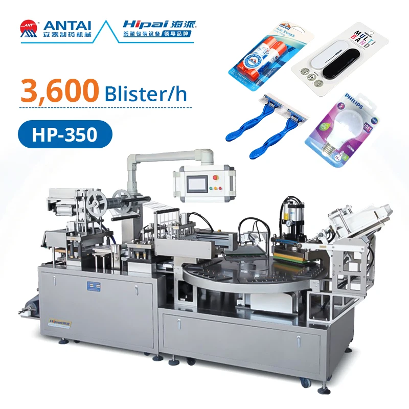 Automatic PVC Vacuum Thermoforming Blister Filling Card Packaging Machine for Toothbrush and Air Freshener