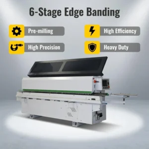 Automatic Pre Milling Corner Rounding Melamine Edge Banding Machine 220V 380V Edgebander MDF Wood Furniture Honeycomb Pur Glue