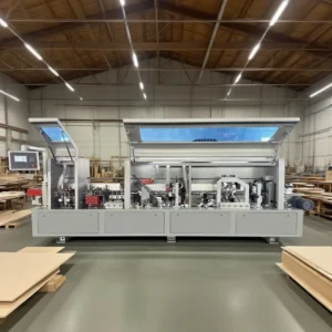 Automatic Pre Milling Edge Bander Wood Based Plywood Pane Rounded Corner Edge Banding Machine