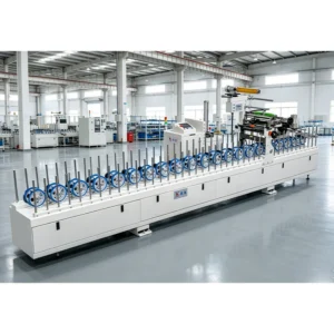 Automatic Profile Wrapping Machine for PVC Foil Veneer with 300mm Covering Width and 0 60m min Feeding Speed