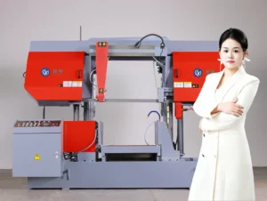 Automatic Scrap Metal Cable Crusher Hydraulic Tension Gear Band Saw Machine with 7.5KW Motor