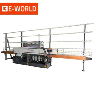 Automatic Straight Line Glass Edger CE Certified 4 Head Beveling Machine For Double Glazing Industry