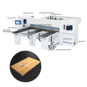 Automatic Wood Cutting CNC Panel Saw Machine Furniture Woodworking Auto Reciprocating Beam Saw