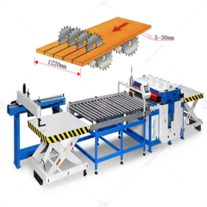 Automatic Wood Plank Saw Multiple Blade Rip Saw Machine for Wood Panel