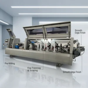 BH 388Y Edge Banding Machine for MDF Cabinet Board with Pre Milling Smooth Edge Finish and Stable Feeding System