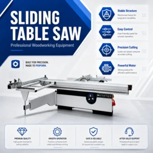 BHM45M Sliding Table Saw Woodworking Machine with Scoring Unit for Chip Free Cutting