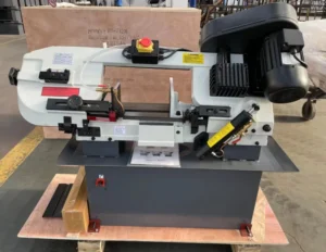 BS 712 Rotating Metal Cutting Band Saw Machine 45 Degree Portable Small Metal Band Saw Machine
