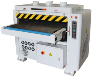 Belino Mini Wide Belt Thickness Planer Sander 13.45KW High Productivity For Solid Wood Walnut PLY MDF Processing