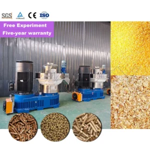 Biomass Fuel Pellet Making Machine With Engine Motor High Efficiency 1000 2000kg h Output