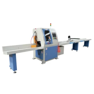 Bunching Industrial Sawmill CNC Automatic Horizontal Circular Wood Crosscut Saw Machine High Efficiency 5.5/7.5kw Motor 35m/min
