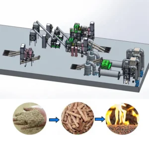 CE 800 1000kg h Biomass Spruce Pellet Mill Line Wood Pellet Mill Wood Pellet Making Machinery