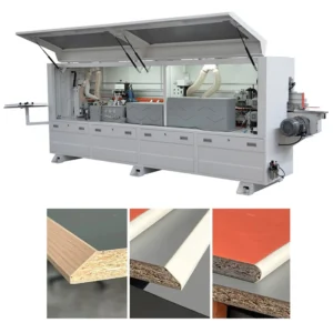 CE Certified Automatic Beveled Straight Edge Wood Edge Bander with Pre-milling and Fine Trimming for Kitchen Cabinet Doors