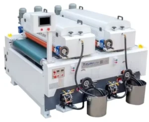CE Certified Roller Coating Machine UV PU NC PE Coater Motor Engine Driven High Power 8KW for Furniture Factory Wood Sheet Plate