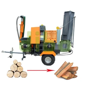CE Forestry Machinery 30ton Firewood Processor Automatic Hydraulic Wood Cutting Log Splitter Machine with Log Lifter