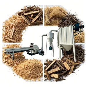 CE Multi Model Wood Chipper Model 500-1300 with 3m Feed Conveyor for Sawdust