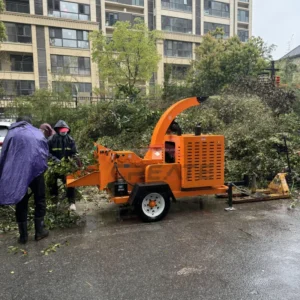 CE Portable Wood Chipper Log Branch Coconut Shell Grinder Wood Crusher Chipper