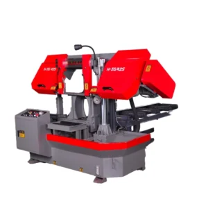 CE Steel Bar Metal Band Saw Detachable Upper Pressing Full Stroke Hydraulic Clamping Roller Sawing Table